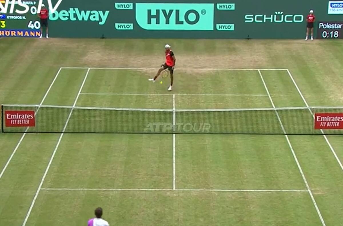VIDEO | Kyrgios está completamente loco: el show del australiano con el que borró a Carreño en Halle