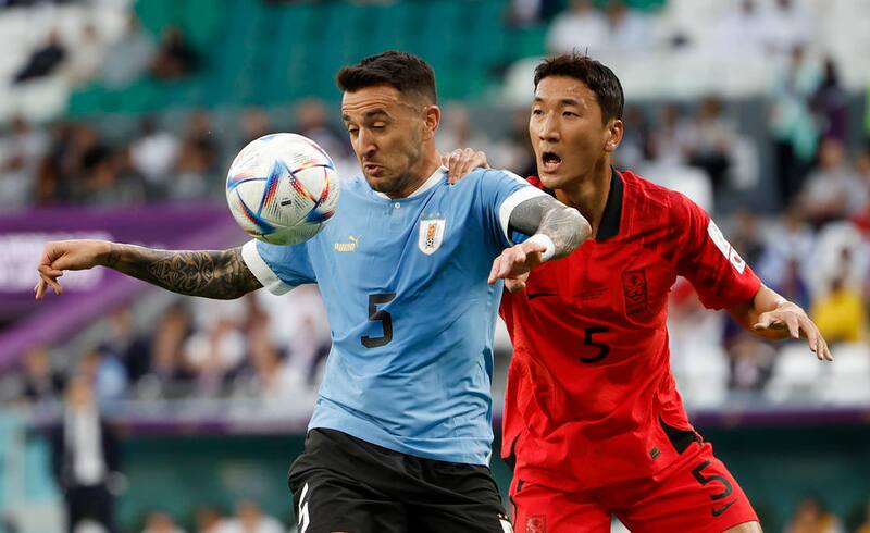Matías Vecino en el Mundial de Qatar. FOTO: EFE.