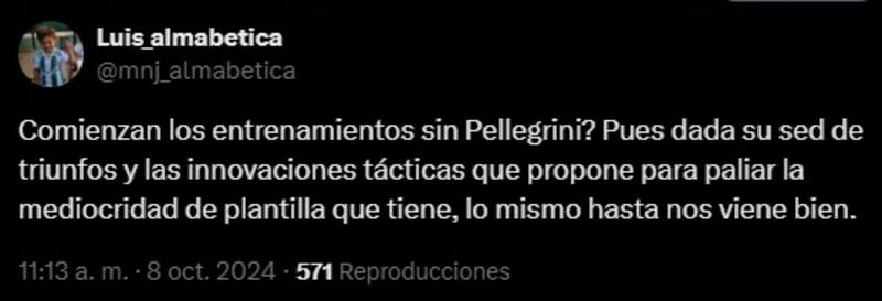Los hinchas del Betis están descontentos con el viaje del Ingeniero a Chile.