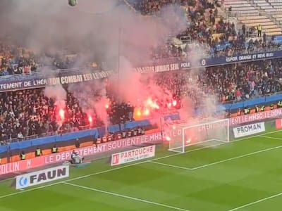 Caos en Francia: fanáticos del Montpellier lanzaron bengalas en partido de la Ligue 1