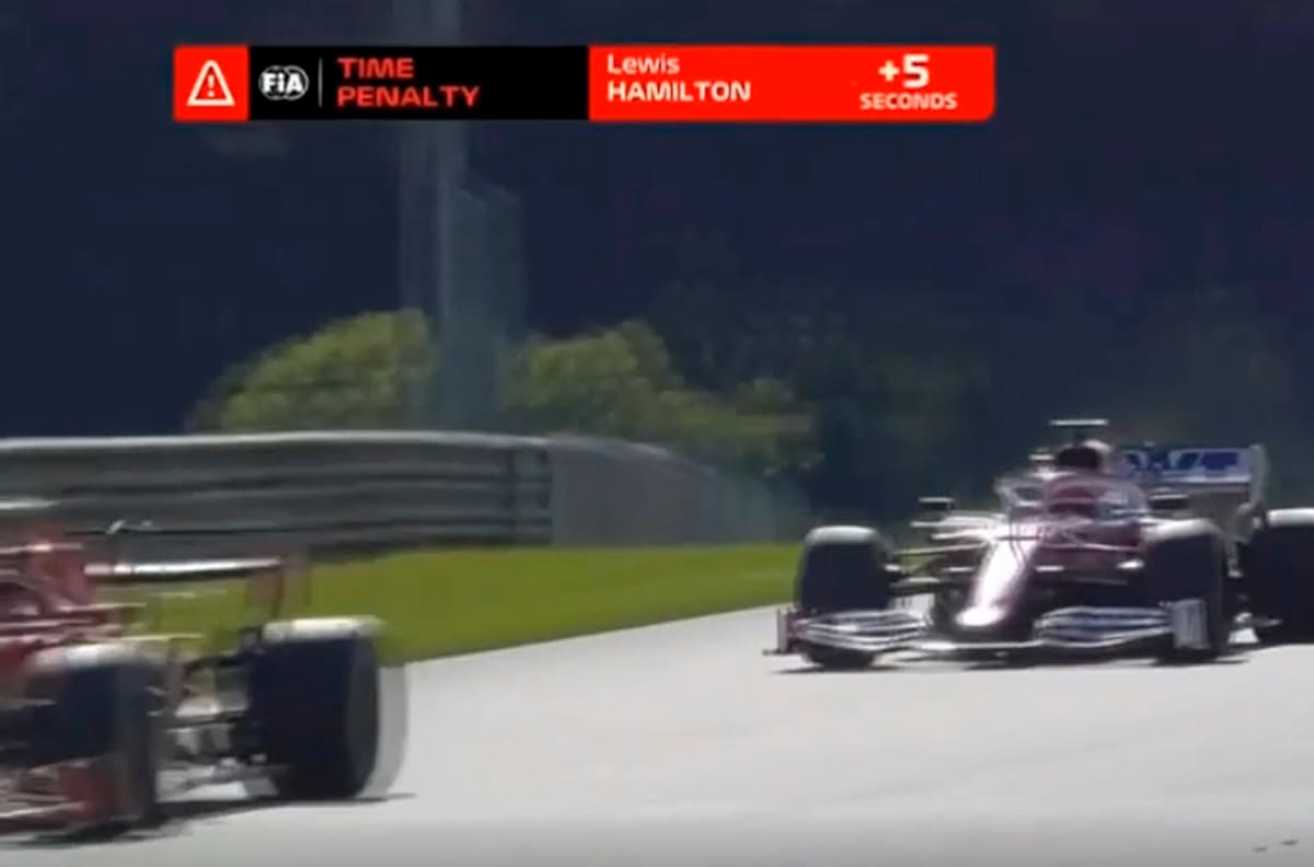 Lewis Hamilton fue sancionado con 5 segundos y quedó fuera del podio