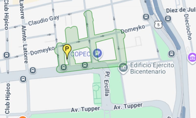 Solo este acotado sector tendrá corte de agua por 6 horas. Foto: Aguas Andinas.