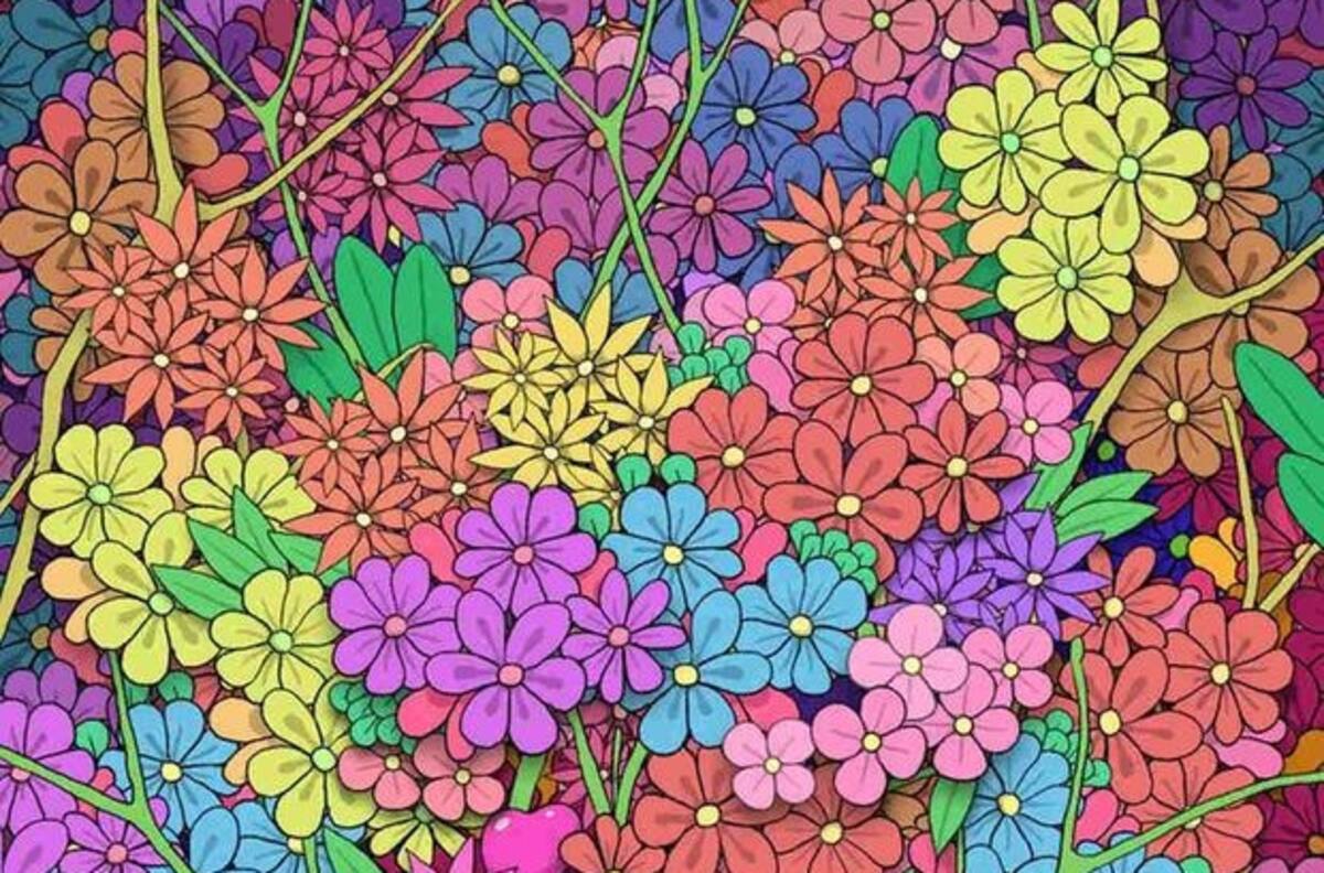 Acertijo visual: Encuentra el corazón entre un bosque de flores en 10 segundos