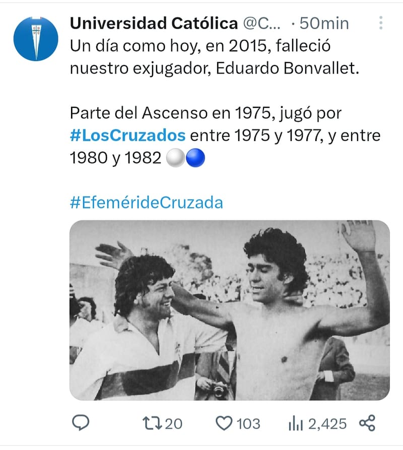 fue recordado por la UC.