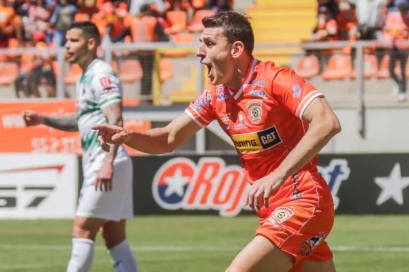 Maximiliano Cerato en Cobreloa, su último paso por el fútbol chileno.
