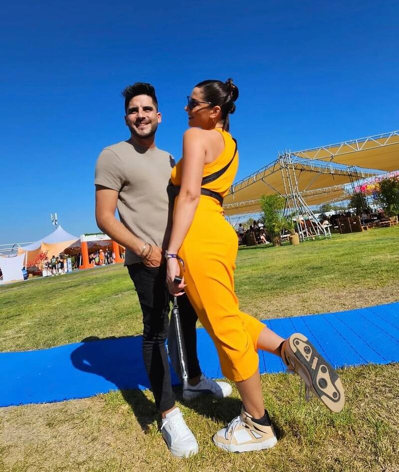 La pareja en su primer día del Lollapalooza Chile 2023 / Instagram
