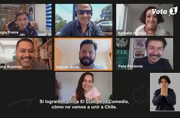 Miembros de "El club de la comedia" se reencuentran en apoyo a Gabriel Boric