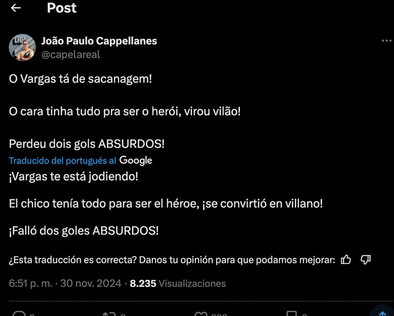 Eduardo Vargas fue criticado por los hinchas del Atlético Mineiro.