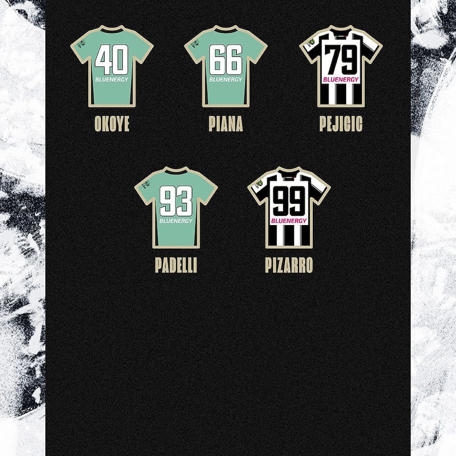 Damián Pizarro utilizará el dorsal 99.