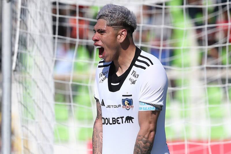 celebrando su gol ante Palestino en La Cisterna. Foto: Aton.