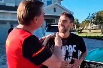 VIDEO| El curioso encuentro de Jorge Valdivia con Jair Bolsonaro en Estados Unidos