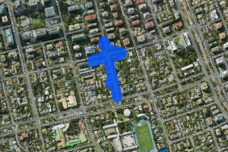 Sector afectado por el corte de luz.