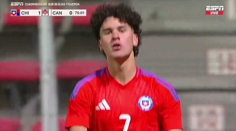 anotó el 1-0 de Chile sobre Canadá. Foto: Captura ESPN.