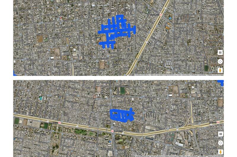 Sector afectado de La Granja.