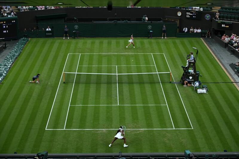 La estadounidense quedó fuera en primera ronda de Wimbledon. Foto: EFE.