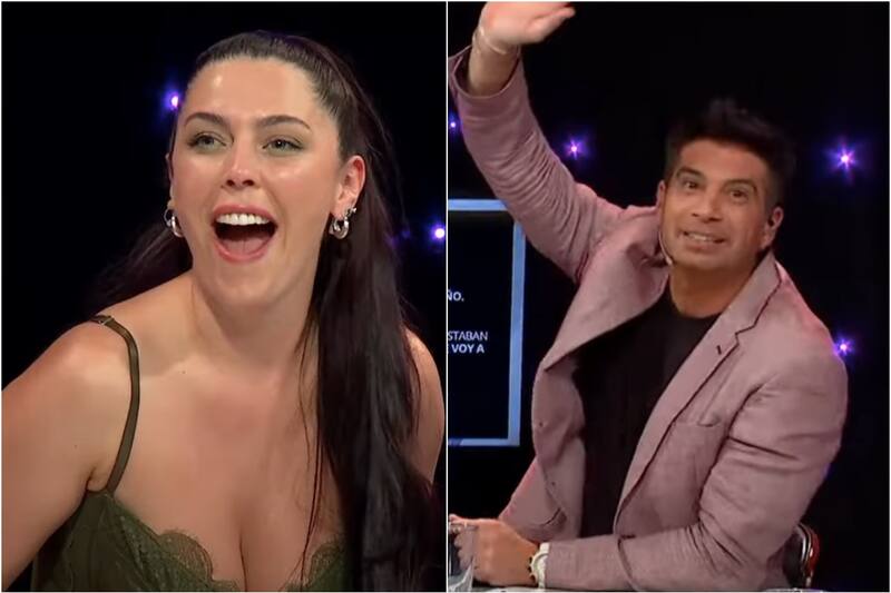 Daniela Aránguiz y Mario Velasco se dieron un inesperado beso.