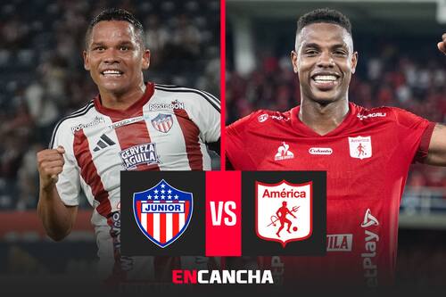 por la Liga Colombiana. Foto: RRSS Junior y América de Cali.