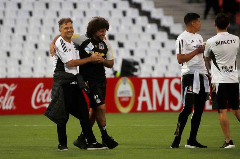 junto al plantel de Colo Colo en Copa Libertadores.