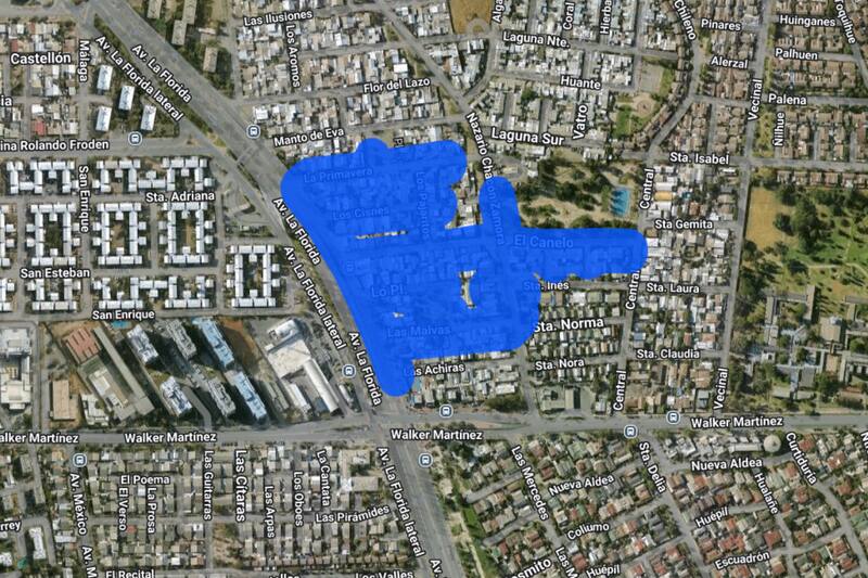 Sector afectado por el corte de luz.