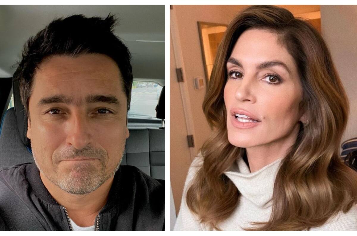 Jorge Zabaleta desempolvó antigua postal con Cindy Crawford, de cuando estuvieron invitados a "Viva el lunes"