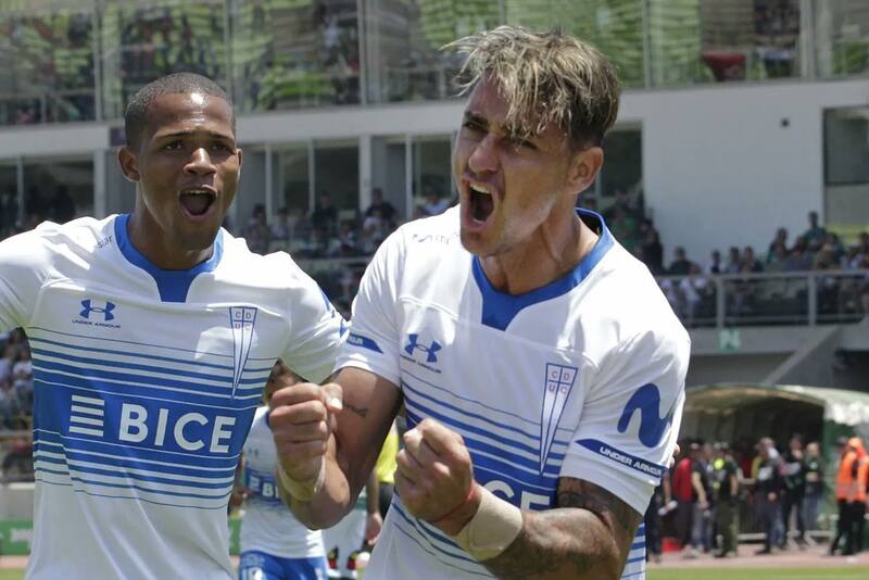 en su primer gol por la UC. Foto: @Cruzados.