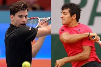 Los errores no forzados le pasaron la cuenta a Cristian Garín quien cayó en sets corridos ante Thiem