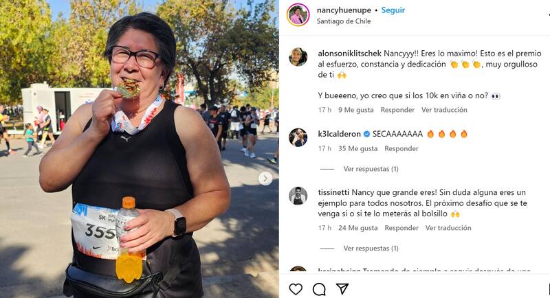 Los comentarios de Renzo Tissinetti y Kel Calderón en la red social de Nancy Huenupe / Créditos: Instagram