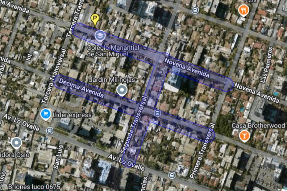 Sector afectado por el corte de agua.