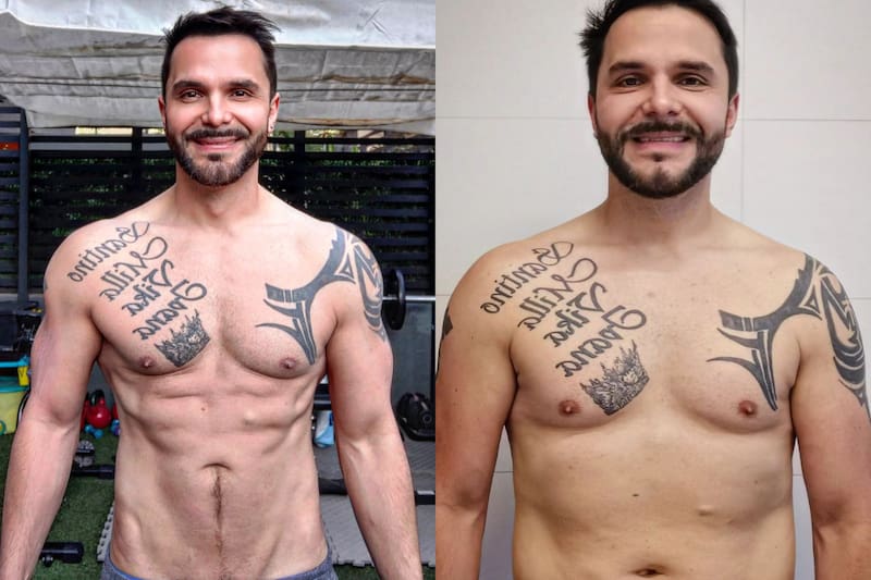 El radical cambio físico de Álvaro Ballero.