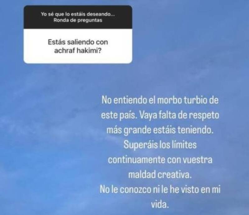 La ex pareja de Dani Alves sepultó los rumores de una posible relación con Achraf Hakimi.