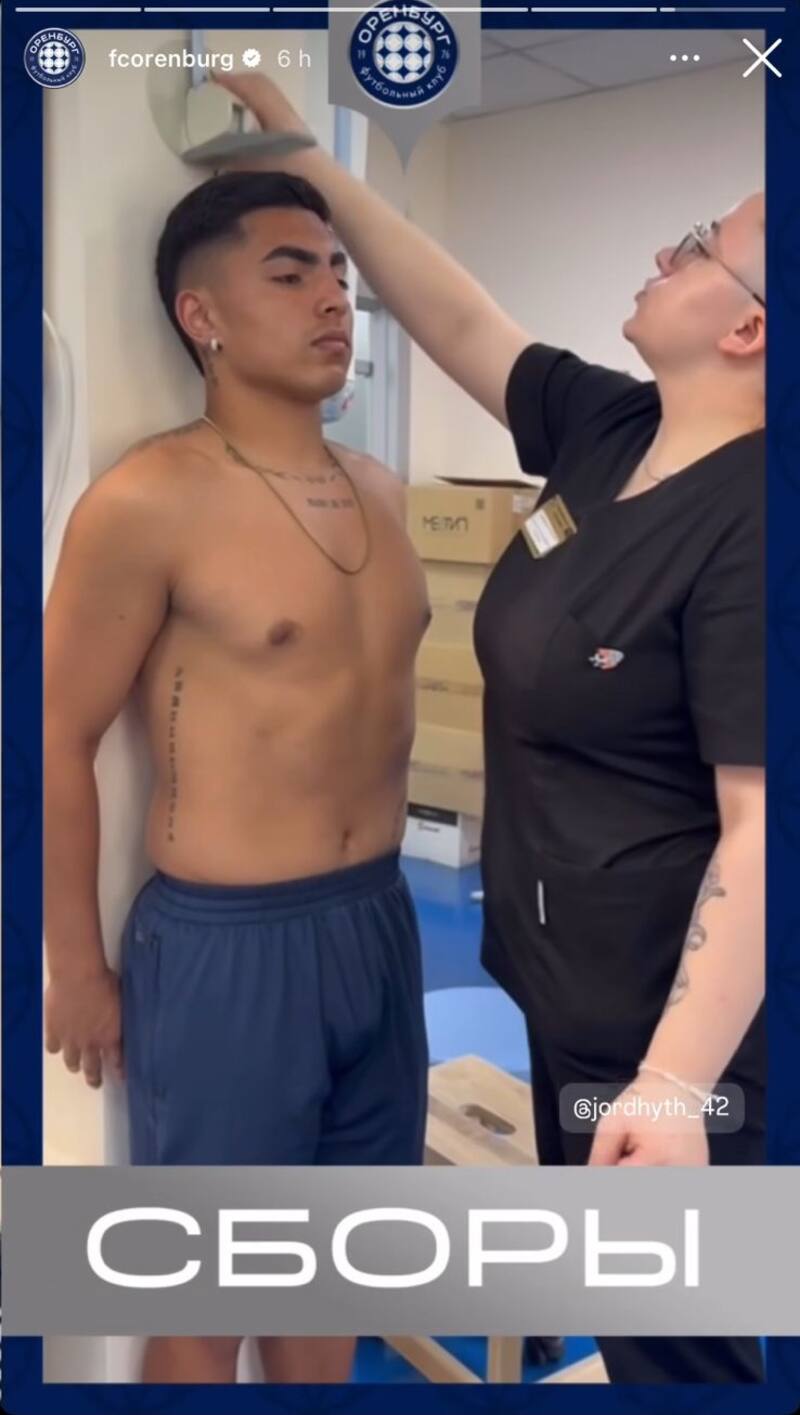 El extremo chileno volvió a aparecer en las redes del Orenburg