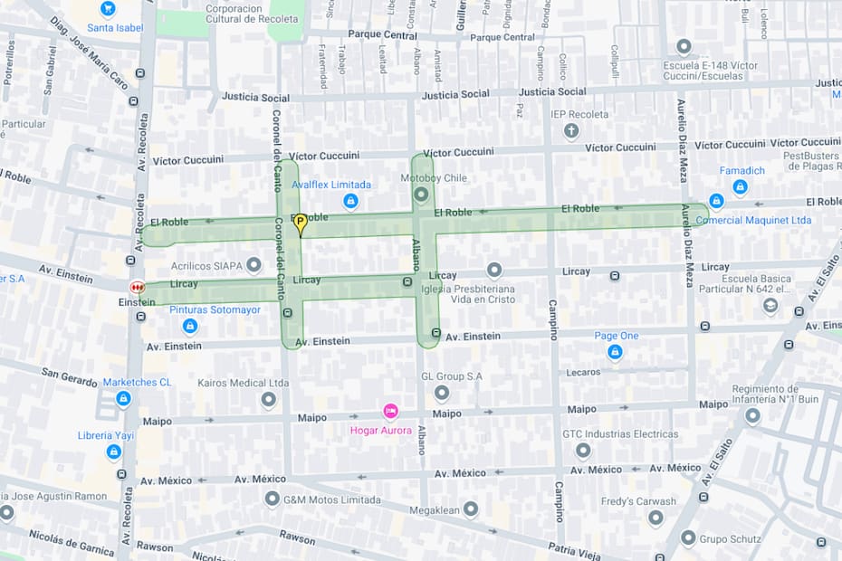 Sector afectado por el corte de agua.