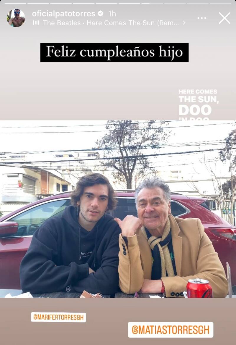 Pato Torres junto a su hijo. Foto: Instagram.