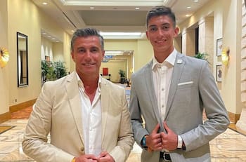 Fernando Solabarrieta regaloneó a su hijo Iñaki con elegante menú