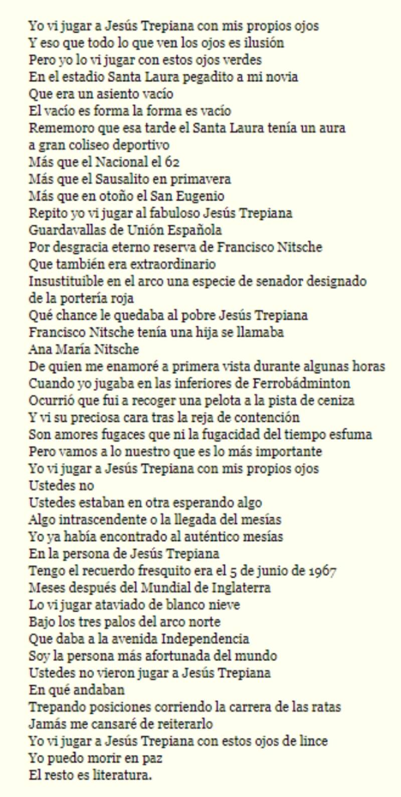 El legendario poema futbolero de Erick Polhammer.
