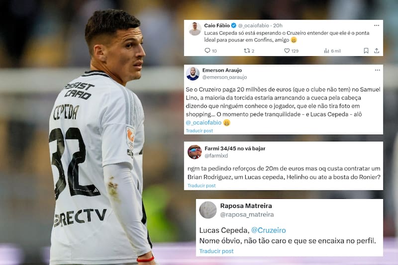 Hinchas y periodista de Cruzeiro comenzaron a pedir a Lucas Cepeda