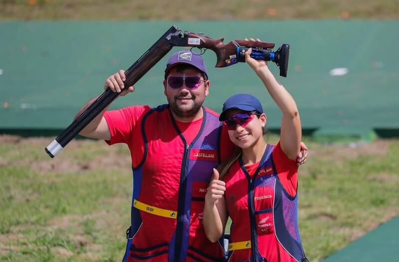 participan en el Mundial de Tiro Skeet de Lima. Foto: Team Chile.