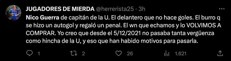 Críticas a Nicolás Guerra.