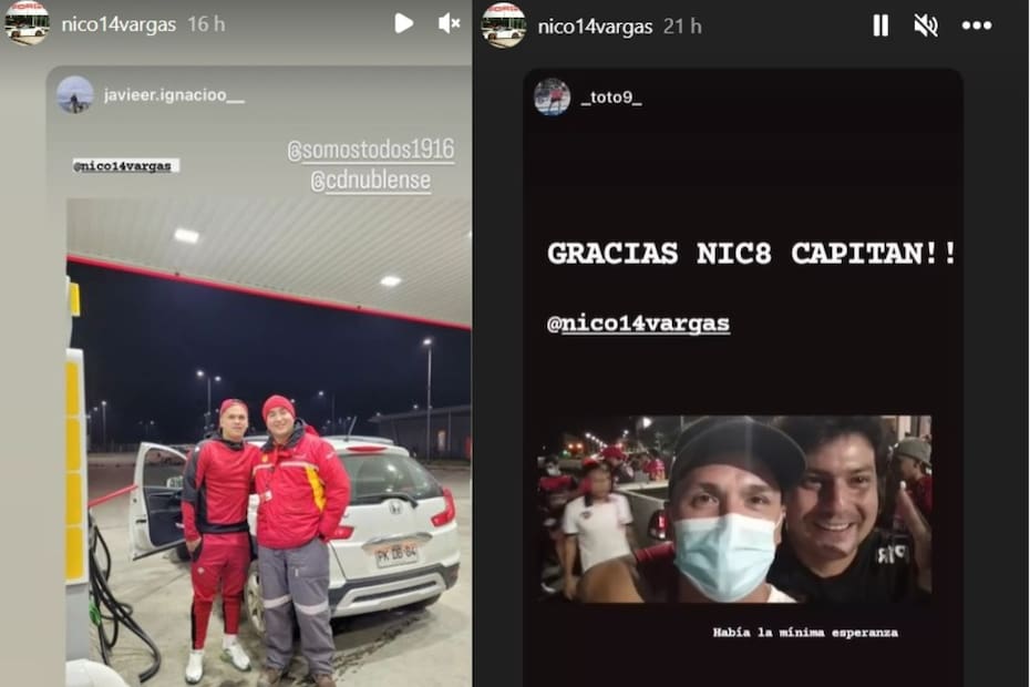Nicolás Vargas recibió multiples mensajes de los hinchas tras su salida de Ñublense.