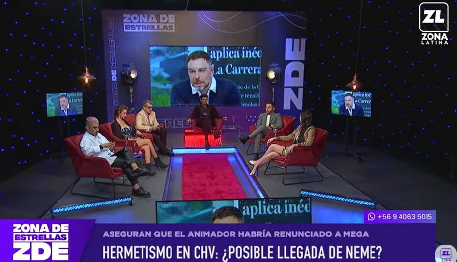 En "Zona de Estrellas" comentan supuesta salida de José Antonio Neme de Mega. Créditos: Pantallazo Zona Latina