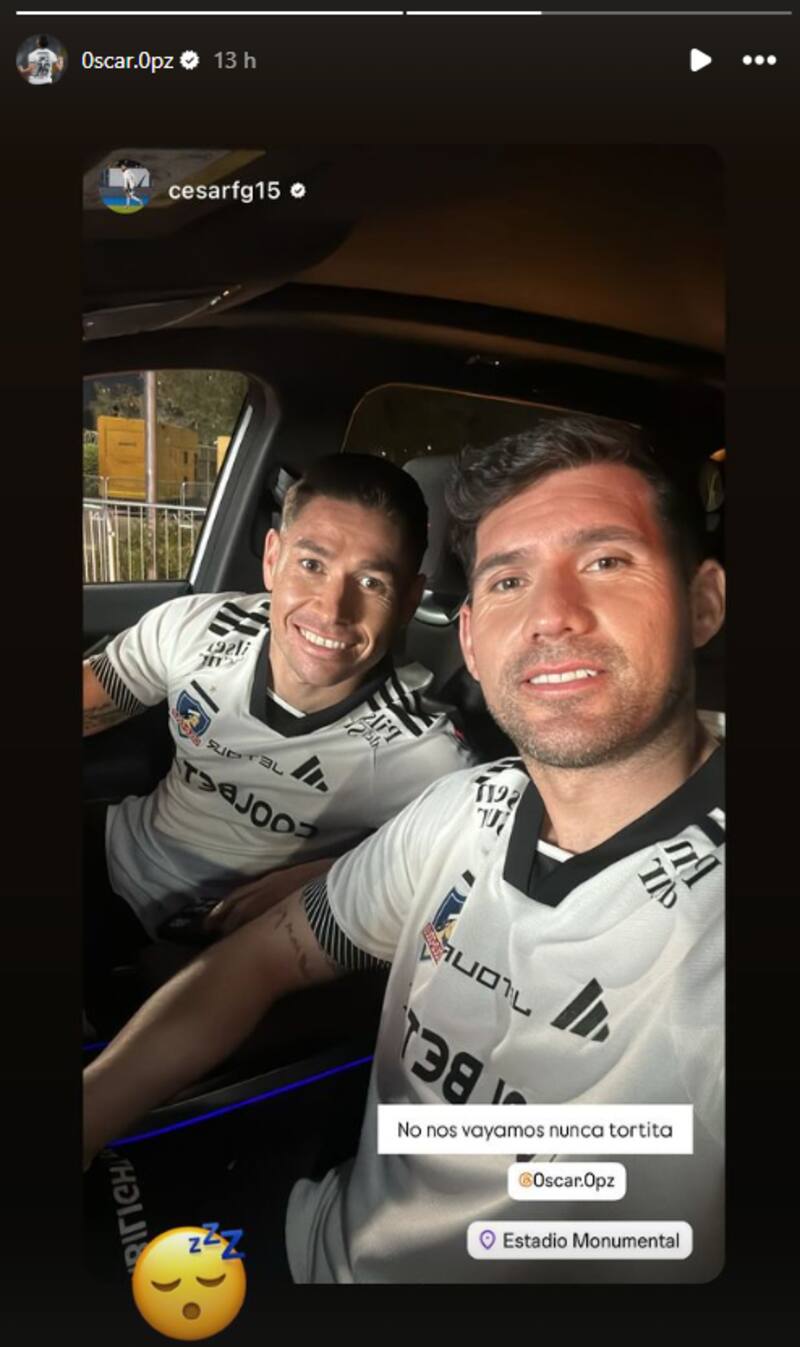 La historia que subieron César Fuentes y Óscar Opazo a redes sociales.