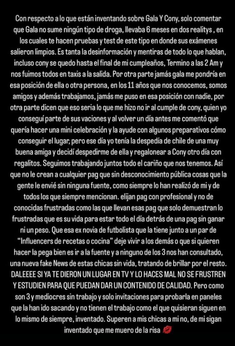 El mánager salió a desmentir a Infama. Créditos: Instagram