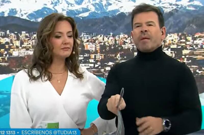 junto a Nacho Gutiérrez en "Tu Día". Créditos: Pantallazo Canal 13