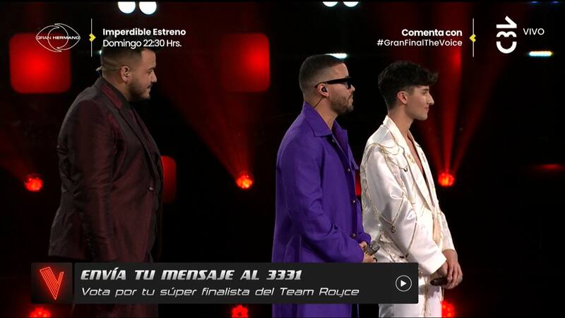 Camilo Peralta, Alexis Vásquez y Prince Royce en "The Voice Chile"
