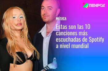 Sam Smith y Kim Petras siguen liderando el ranking: Estas son las 10 canciones más escuchadas en Spotify a nivel mundial