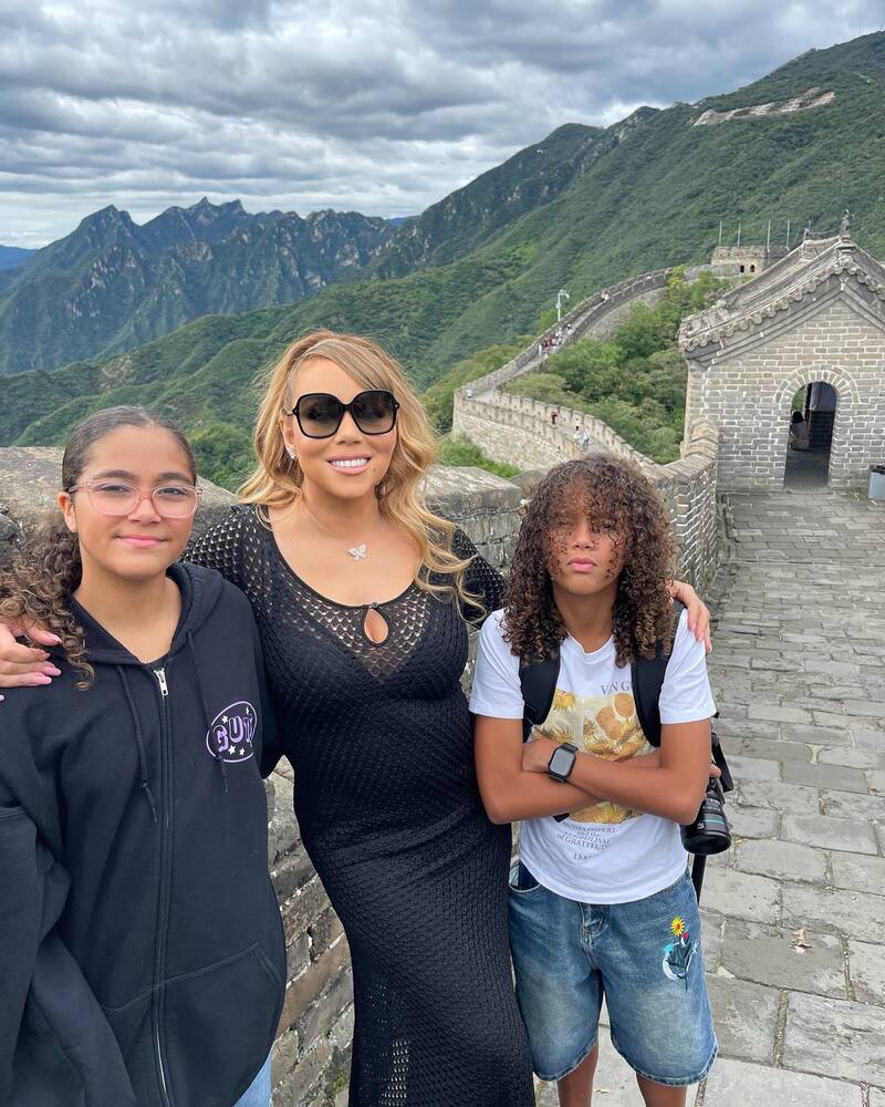Mariah Carey junto a sus gemelos