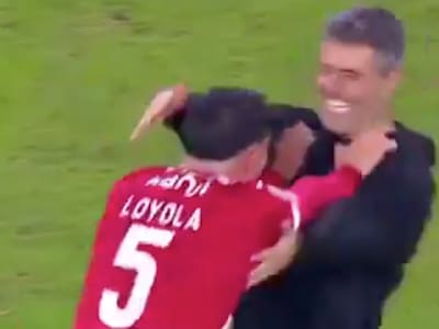 El desatado festejo de Felipe Loyola en Independiente tras eliminar a Boca Juniors de Palacios y Alarcón