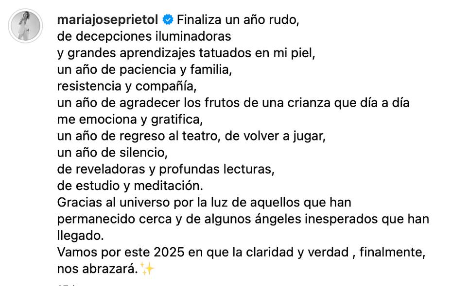 y su sentida reflexión.