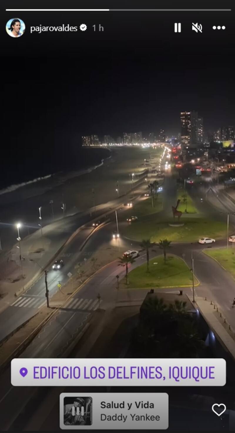 Jaime Valdés publicó historia en Iquique