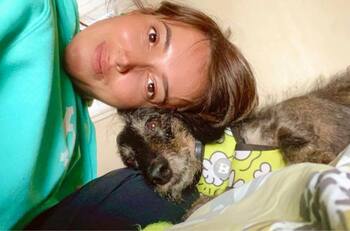 Estaba junto a Diego "Mono" Sánchez: El especial reencuentro de Yamila Reyna con su perrito, Ernesto